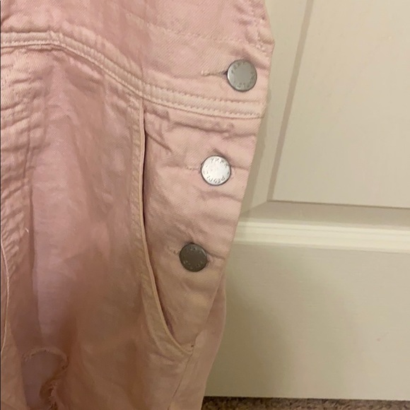 free people overall dress light pink - Picture 3 of 6